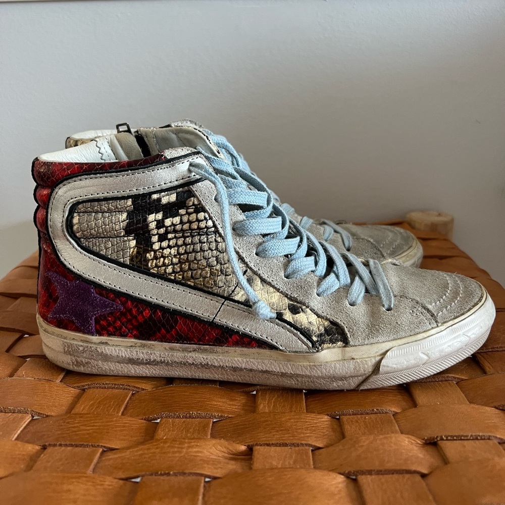 Golden Goose slide sneakers snakeskin women’s size 7 size 37